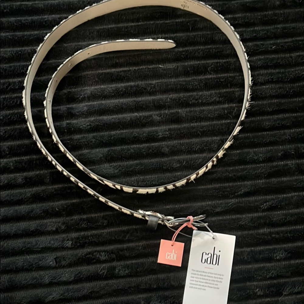 CAbi Black and White Women's Belt